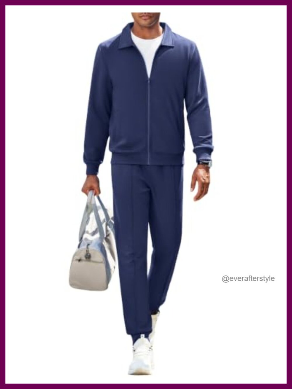Men's Athletic Tracksuit 2 Piece Full Zip Sweat Jacket and Jogger Pants Set